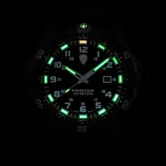 Černé pánské hodinky ProTek s gumovým páskem Dive Series 1004 42MM