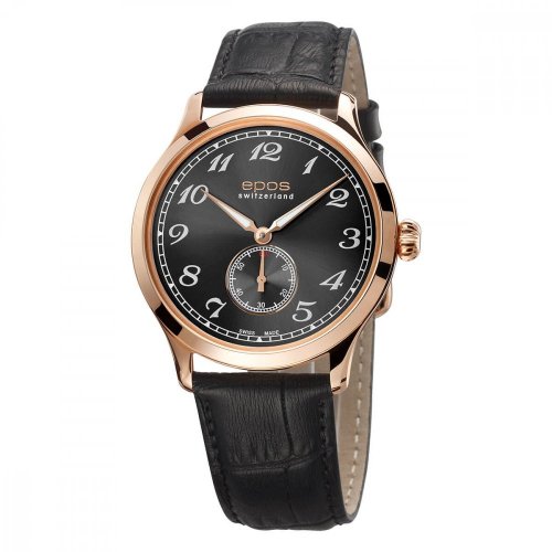 Men's gold Epos watch with leather strap Originale 3408.208.24.34.15 39MM Automatic