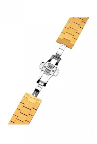 Złoty zegarek męski Paul Rich ze stalowym paskiem Royal Touch 42MM