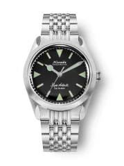 Men's silver Nivada Grenchen watch with steel strap Super Antarctic 32026A04 38MM Automatic