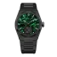 Montre Aisiondesign Watches pour homme en noir avec un bracelet en acier Tourbillon - Lumed Forged Carbon Fiber Dial - Green 41MM