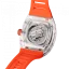 Ralph Christian zilveren herenhorloge met rubberen band The Ghost - Neon Orange Automatic 43MM
