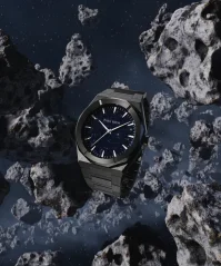 Černé pánské hodinky Paul Rich s ocelovým páskem Star Dust II - Black 43MM