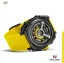 Relógio Nsquare pulseira de borracha preta para homem NSQUARE NICK II Black / Yellow 45MM Automatic