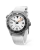 Relógio Undone Watches prata para homens com pulseira de borracha AquaLume White 43MM Automatic