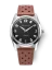 Męski srebrny zegarek Nivada Grenchen ze skórzanym paskiem Antarctic 35002M41 35MM