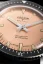 Men's silver Vulcain watch with rubber strap Skindiver Nautique - Salmon Beige Luminova - Rubber 44,5MM Automatic