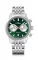 Stříbrné pánské hodinky Delma s ocelovým páskem Continental Silver / Green 42MM Automatic