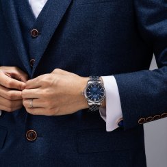 Relógio masculino Epos prateado com pulseira de aço Passion 3501.132.20.16.30 41MM Automatic