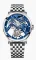 Muški srebrni sat Agelocer Watches s čeličnom remenom Tourbillon Series Silver / Blue 40MM