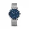 Srebrny zegarek męski Milus Watches z pasem stalowym LAB 01 Sky Blue 40MM Automatic