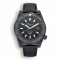 Černé pánské hodinky Squale s pogumovanou kůží T-183 Forged Carbon Orange - Black 42MM Automatic