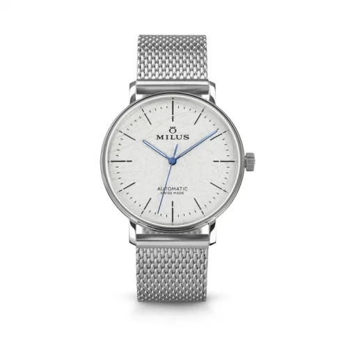 Orologio da uomo Milus Watches colore argento con cinturino in acciaio LAB 01 Concrete Grey 40MM Automatic