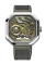 Herenhorloge in zilver Agelocer Watches met een rubberen band Volcano Series Silver / Yellow 44.5MM Automatic