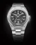 Men's silver Nivada Grenchen watch with steel strap F77 STAINLESS STEEL METEORITE 69041A77C With Date 41MM Automatic
