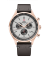 Χρυσό ρολόι Swiss Military Hanowa για άντρες με δερμάτινη ζώνη Chronograph SM34081.09 42MM