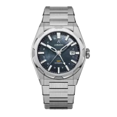 Strieborné pánske hodinky Aisiondesign Watches s ocelovým pásikom HANG GMT - Grey MOP 41MM Automatic