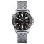 Strieborné pánske hodinky Davosa s oceľovým pásikom Argonautic BG Mesh - Silver/Black 43MM Automatic