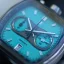 Men's silver Straton Watches with leather strap Cuffbuster Sprint Turquoise 37,5MM
