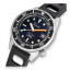 Relógio Squale prata para homens com pulseira de borracha 1521 Black Blasted - Silver 42MM Automatic