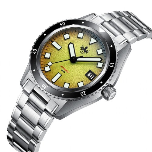 Reloj Phoibos Watches plateado para hombre con correa de acero Argo PY052F - Automatic 40,5MM