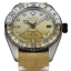 Zilverkleurig herenhorloge van Out Of Order Watches met leren band Margarita GMT 40MM