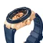 Goldene aus Silber Nsquare mit Lederband The Magician Gold / Blue 46MM Automatic