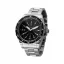 Relógio Marathon Watches de prata para homem com pulseira de aço Jumbo Diver's Quartz 46MM