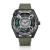 Relógio masculino de prata Mazzucato com bracelete de borracha LAX Dual Time Black / Green - 48MM Automatic