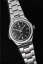 Men's silver Nivada Grenchen watch with steel strap F77 Black No Date 68000A77 37MM Automatic