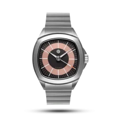 Montre Ferro & Company pour hommes en argent avec bracelet en acier TIME MASTER 70 SAUMON 39MM
