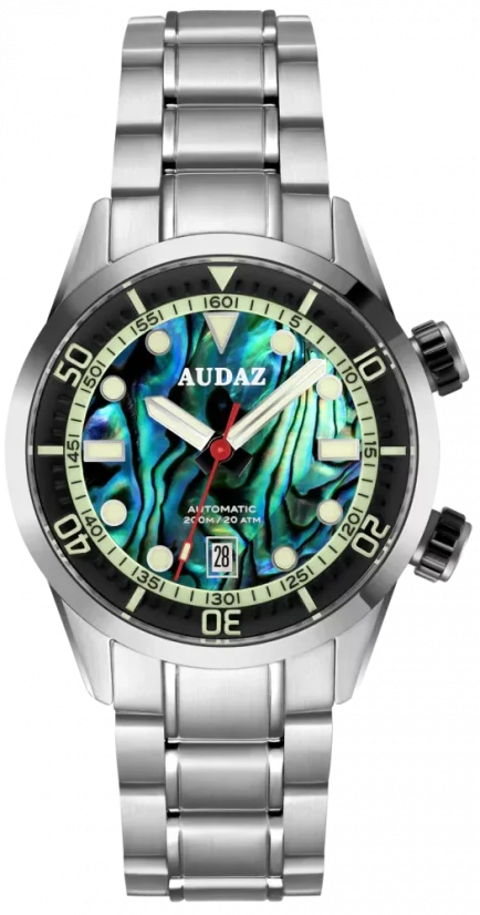 Men's silver Audaz watch with steel strap Seafarer ADZ-3030-04