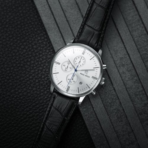21935 luxusni panske hodinky paul rich sterling black leather