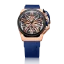 Černé pánské hodinky Mazzucato Watches s gumovým páskem RIM Gt Black / Blue - 42MM Automatic