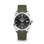 Relógio Milus Watches prata para homens com pulseira de couro Snow Star Night Black 39MM Automatic