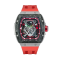 Orologio da uomo in argento Tsar Bomba Watch con un braccialetto di gomma Neutron Limited Edition - Red 46MM Automatic