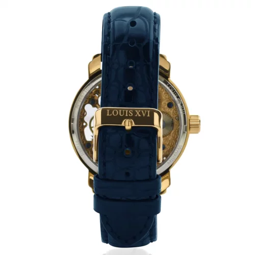 Reloj de oro Luis XVI para hombres con cinturón de cuero Versailles 650 - Gold 43MM Automatic