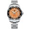Men's silver Phoibos watch with steel strap Leviathan 200M - PY050G Orange Automatic 40MM
