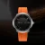 Men's silver CIGA Design watch with rubber strap Series U Black Hole Titanum / Orange 46MM Automatic