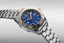 Men's silver Delma Watch with steel strap Blue Shark IV Silver / Orange 47MM Automatic
