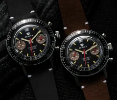Relógio Nivada Grenchen pulseira de borracha prateada para homens Chronoking Manual 87033M01 38MM