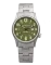 Relógio Momentum Watches prata para homens com pulseira de aço Wayfinder GMT Green 40MM