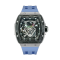 Orologio da uomo in argento Tsar Bomba Watch con un braccialetto di gomma Neutron Limited Edition - Blue 46MM Automatic