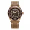 Men's gold Aquatico Watches with leather strap Bronze Sea Star Brown Automatic 42MM