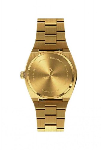 Zlaté pánské hodinky Paul Rich s ocelovým páskem Frosted Star Dust - Gold 42MM