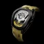 Czarny zegarek męski Tsar Bomba Watch z gumką TB8213 - Black / Yellow Automatic 44MM