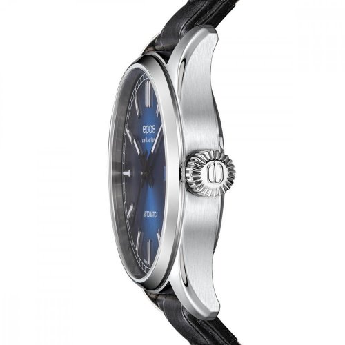 Ανδρικό ρολόι Epos ασημί με δερμάτινο λουράκι Passion 3501.132.20.16.25 41MM Automatic