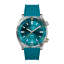Strieborné pánske hodinky Circula Watches s gumovým pásikom SuperSport - Blue 40MM Automatic