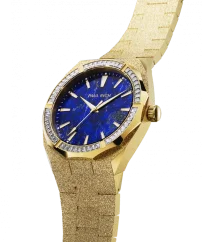 Men's gold Paul Rich watch with steel strap Frosted Star Dust Lapis Nebula - Gold 45MM