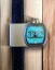 Men's silver Straton Watches with leather strap Cuffbuster Sprint Turquoise 37,5MM